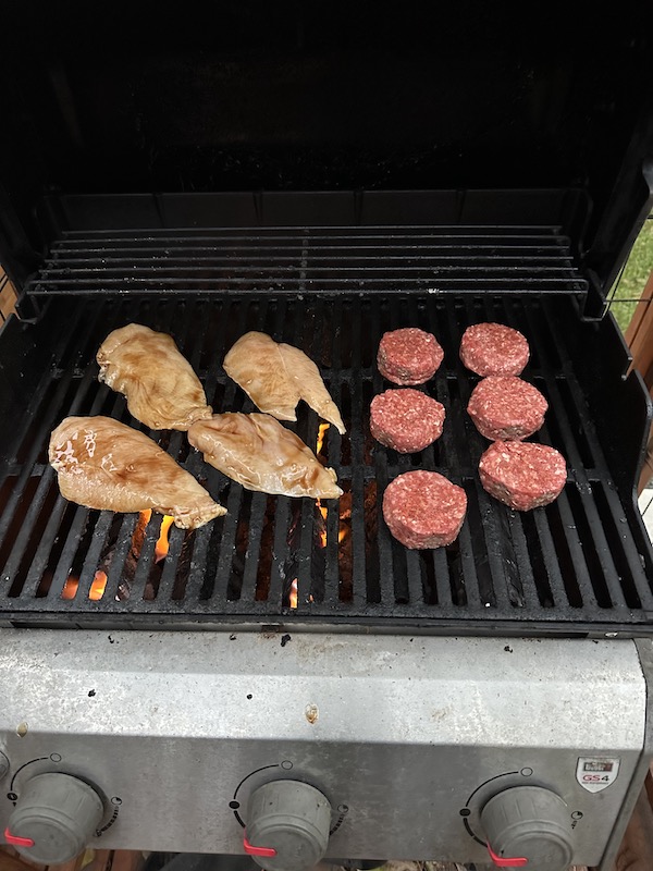 meat on grill